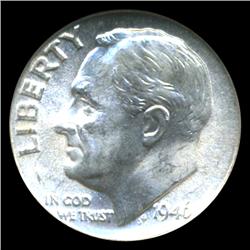 1946D Roosevelt Dime Graded NGC MS66 FB (COI-4550)