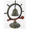 Image 2 : Bronze Ship's Wheel With Bell and Clapper (ANT-853)