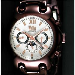 New Wohler Mens Gunmetal SS Chrono Style Watch (WAT-173)