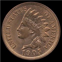1905 Indian Cent RARE MS64+ Red BN (COI-7719)