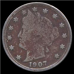 1907 Liberty 5c F (COI-7800)