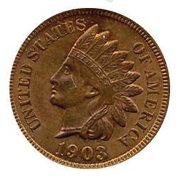 1903 Indian Cent Uncirculated MS63+ RB ERROR (COI-7517)