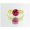 Image 1 : 8ctw Lab Dia/Ruby 22k Gold Vermeil Ring (JEW-2391)
