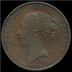 1858/7 Britain Victoria Penny High Grade (COI-7051)