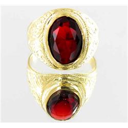 23ctw Lab Ruby 22k Gold Vermeil Ring (JEW-2109)