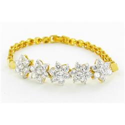 66ctw Lab Diamond 22k Gold Vermeil Bracelet (JEW-2349)