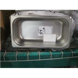 NEW 1/3 SIZE 4" DEEP STEAM TABLE PANS (X6)