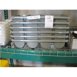 NEW 4 COMPARTMENT GREY CUTLERY BOX (X6)