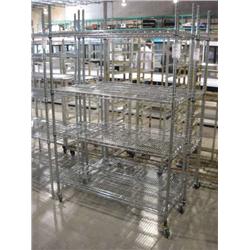CASTERED 18"X48" WIRE SHELF RACK