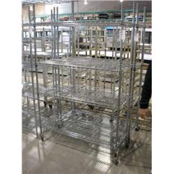 CASTERED 18"X48" WIRE SHELF RACK