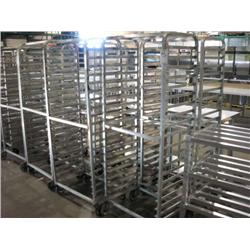 CASTERED ALUMINUM 20 SLOT SHEET PAN RACK (X6)