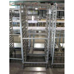 CASTERED ALUMINUM 15 SLOT SHEET PAN RACK (X2)