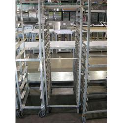 CASTERED ALUMINUM 18 SLOT SHEET PAN RACK