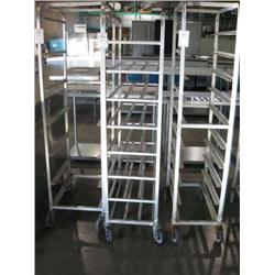 CASTERED ALUMINUM 8 SLOT PLATTER RACK