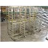 Image 1 : CASTERED ALUMINUM 12 SLOT ROLL-IN OVEN RACKS (X6)