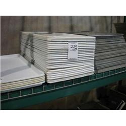 WHITE PLASTIC 12"X30" MEAT PLATTERS (X24)