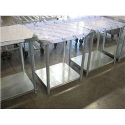 NEW BSG-2430 STAINLESS STEEL TABLE W SHELF & BACKSPLASH