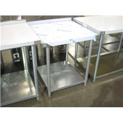 NEW BSG-3030 STAINLESS STEEL TABLE W SHELF & BACKSPLASH