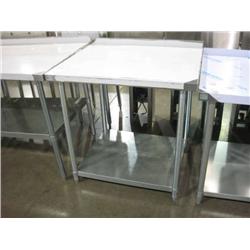 NEW BSG-3036 STAINLESS STEEL TABLE W SHELF & BACKSPLASH