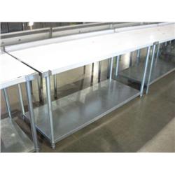 NEW BSG-3072 STAINLESS STEEL TABLE W SHELF & BACKSPLASH