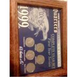 Complete quarters set and frame 1999
