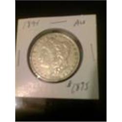 THE KEY DATE MORGAN, 1894, AU++,ONLY 110,000 MINTED