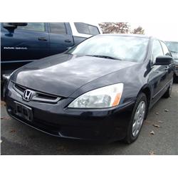 2004 BLACK HONDA ACCORD 4DR SEDAN