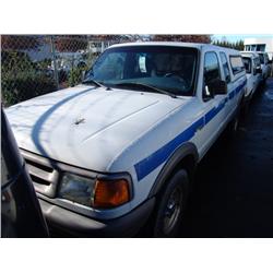 1996 WHITE FORD RANGER XL EXTENDED CAB