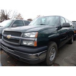 2004 GREEN CHEVROLET SILVERADO 1500 EXTENDED CAB