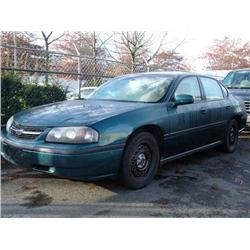 2000 GREEN CHEVROLET IMPALA POLICE SERIES 4DR