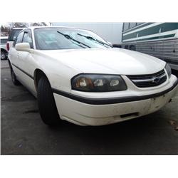2003 WHITE CHEVROLET IMPALA POLICE SERIES 4DR