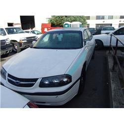 2001 WHITE CHEVROLET IMPALA POLICE SERIES 4DR