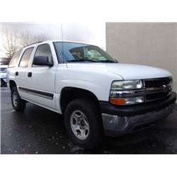 2005 WHITE CHEVROLET TAHOE SUV