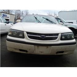 2004 WHITE CHEVROLET IMPALA POLICE SERIES 4DR