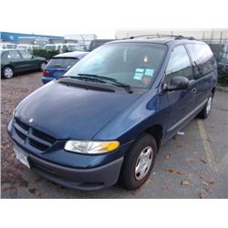 2000 BLUE DODGE CARAVAN PASSENGER VAN