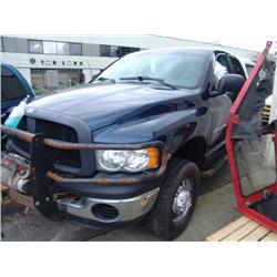 2003 BLUE DODGE RAM 2500 HD CREW CAB W. CANOPY