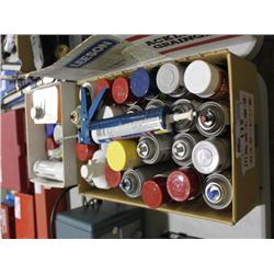 2 BOXES ASSORTED SPAY PAINTS
