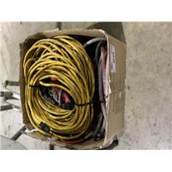 BOX OF ELECTRICAL CORDS