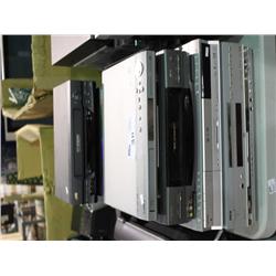 2 STACKS OF ASSORTED ELECTRONICS