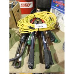 ASSORTED BOLT CUTTERS -  PIPE WRENCH ETC.