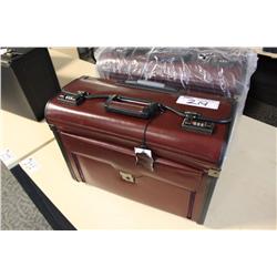 BOND STREET BURGANDY LEATHER LOCKING FILE BRIEF