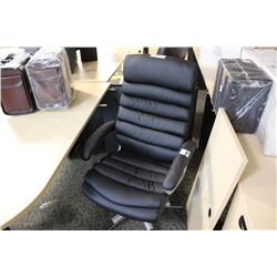 BLACK LEATHER HIGH BACK EXECUTIVE CHAIR