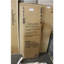 5FT DARK WOOD FOLDING TABLE