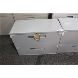 GLOBAL GREY 2 DRAWER LATERAL FILE CABINET
