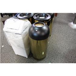 GOLD & BLACK OFFICE RECEPTACLE