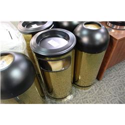 GOLD & BLACK OFFICE RECEPTACLE