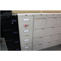 GLOBAL BEIGE 4 DRAWER VERTICAL FILE CABINET