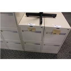 GLOBAL BEIGE 2 DRAWER VERTICAL FILE CABINET