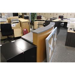 MAPLE BOWED FRONT GALLERY RECEPTION DESK