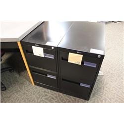 GLOBAL BLACK 2 DRAWER FILE CABINET
